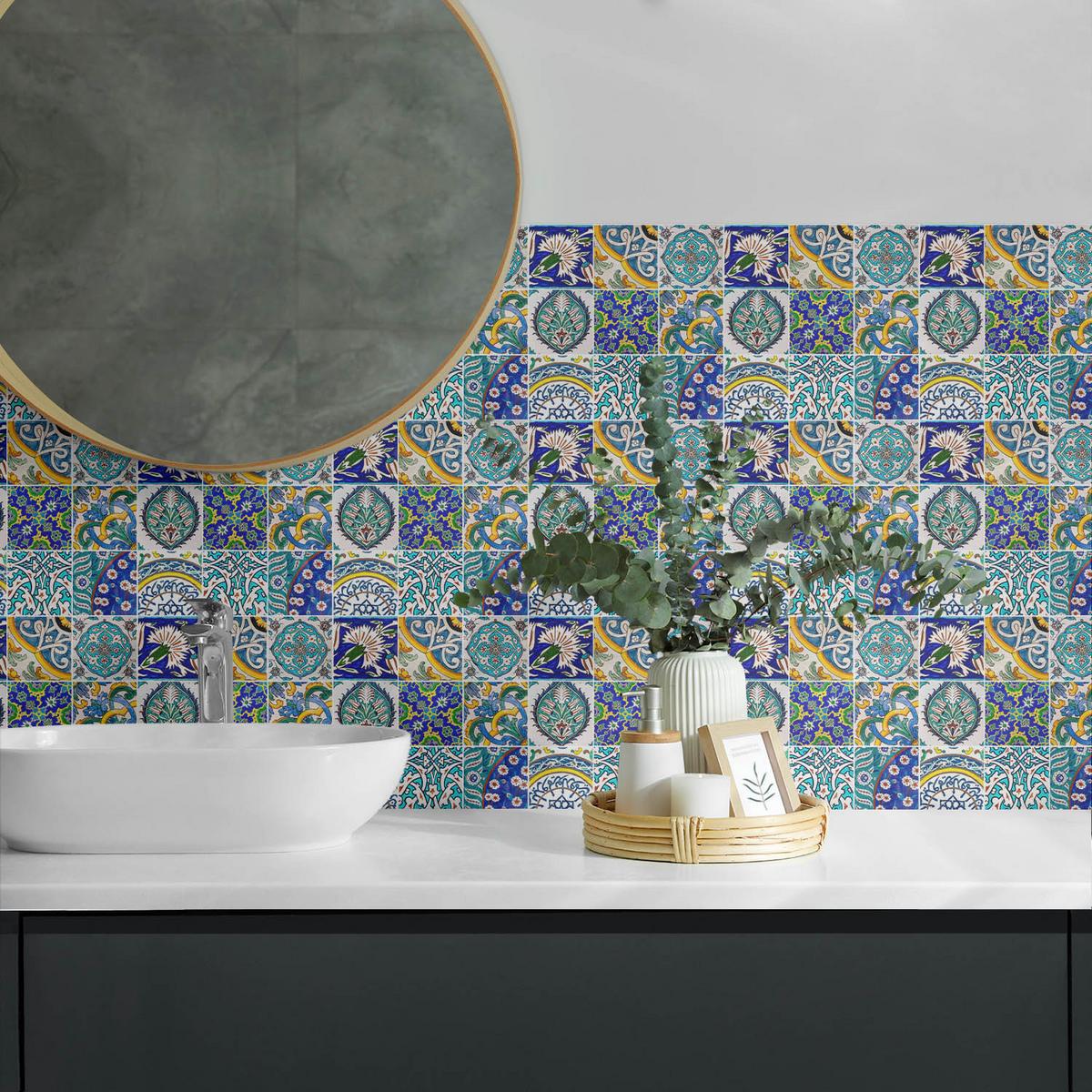 WANDPANEEL 10x 40x20 cm selbstklebend Cordalla - Hellblau, Kunststoff (20/1.6/40cm) - Wallfluent