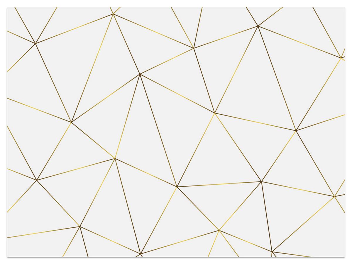 FOTOTAPETE Geometrische Abstraktion Glamour Stil 350x256 - Gelb/Beige, Papier (350/256cm) - Muralo