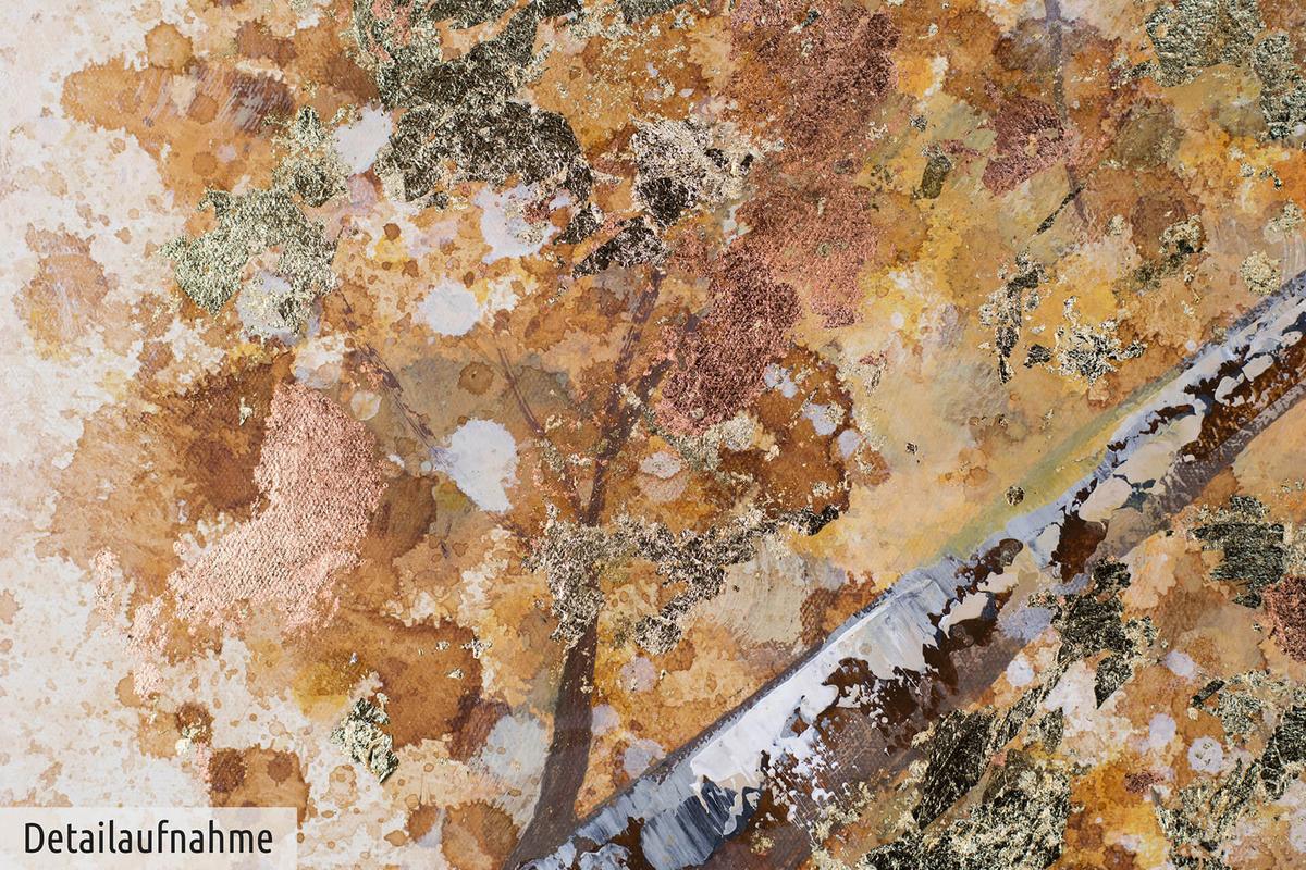 ÖLGEMÄLDE 140/70 cm - Gelb/Rot, Holz/Textil (140/70cm) - KUNSTLOFT