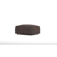 HOCKER Nova Dunkelbraun Cord - Dunkelbraun/Schwarz, Holz/Kunststoff (93/46/73cm) - S-Style Möbel