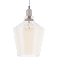 HÄNGELEUCHTE Santon 20/20/136 cm - Transparent, Glas (20/20/136cm) - Beliani