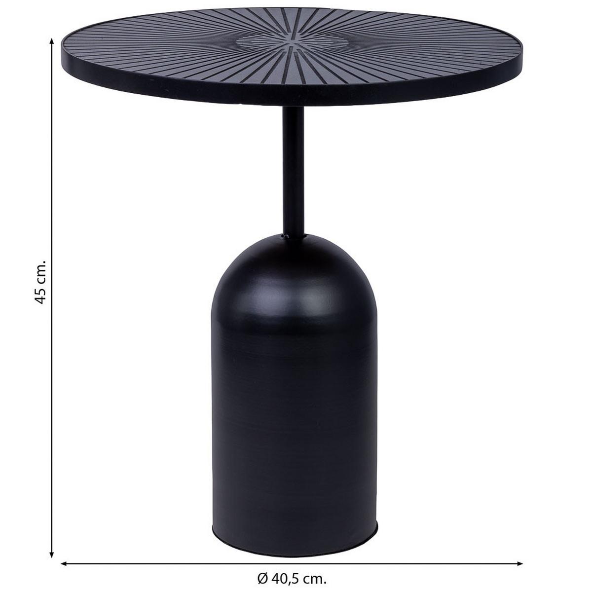 TISCH aus Metall, 41x45cm - Schwarz, Metall (40.5/40.5/45cm) - Wanderlust