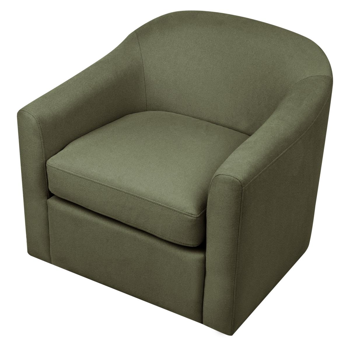 DREHSESSEL Grün Magnor - Schwarz/Grün, Textil (76/74/73cm) - Beliani