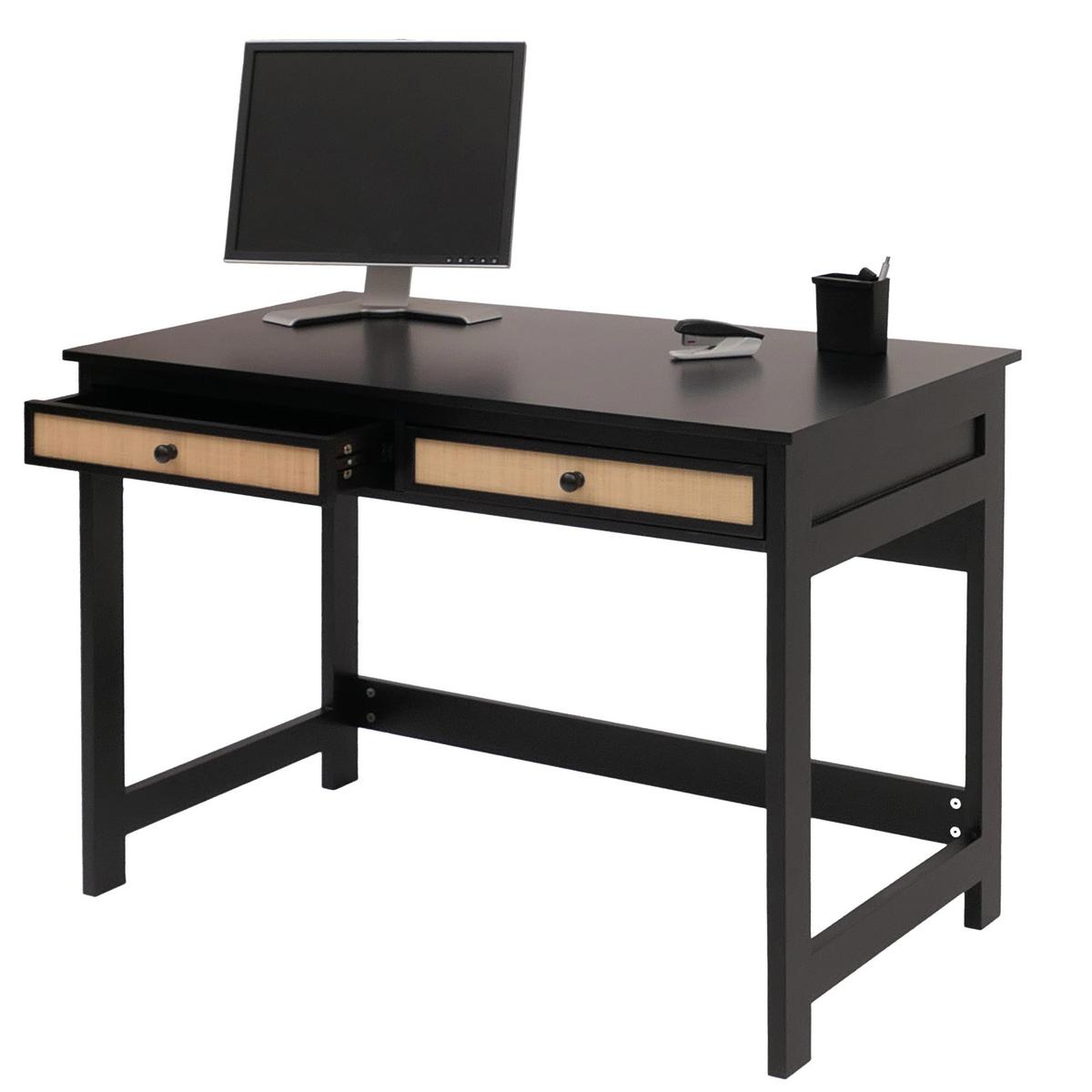 SCHREIBTISCH quadratisch Schwarz - Schwarz, Holz (60/110/78cm) - MCW