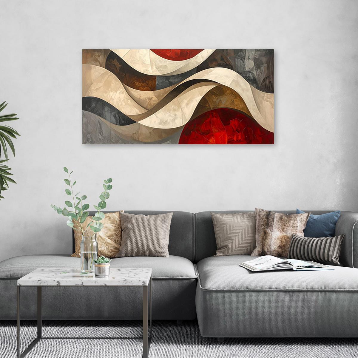 LEINWANDBILD 3D und geometrisch 80x40cm - Multicolor, Textil (80/40cm) - Feeby