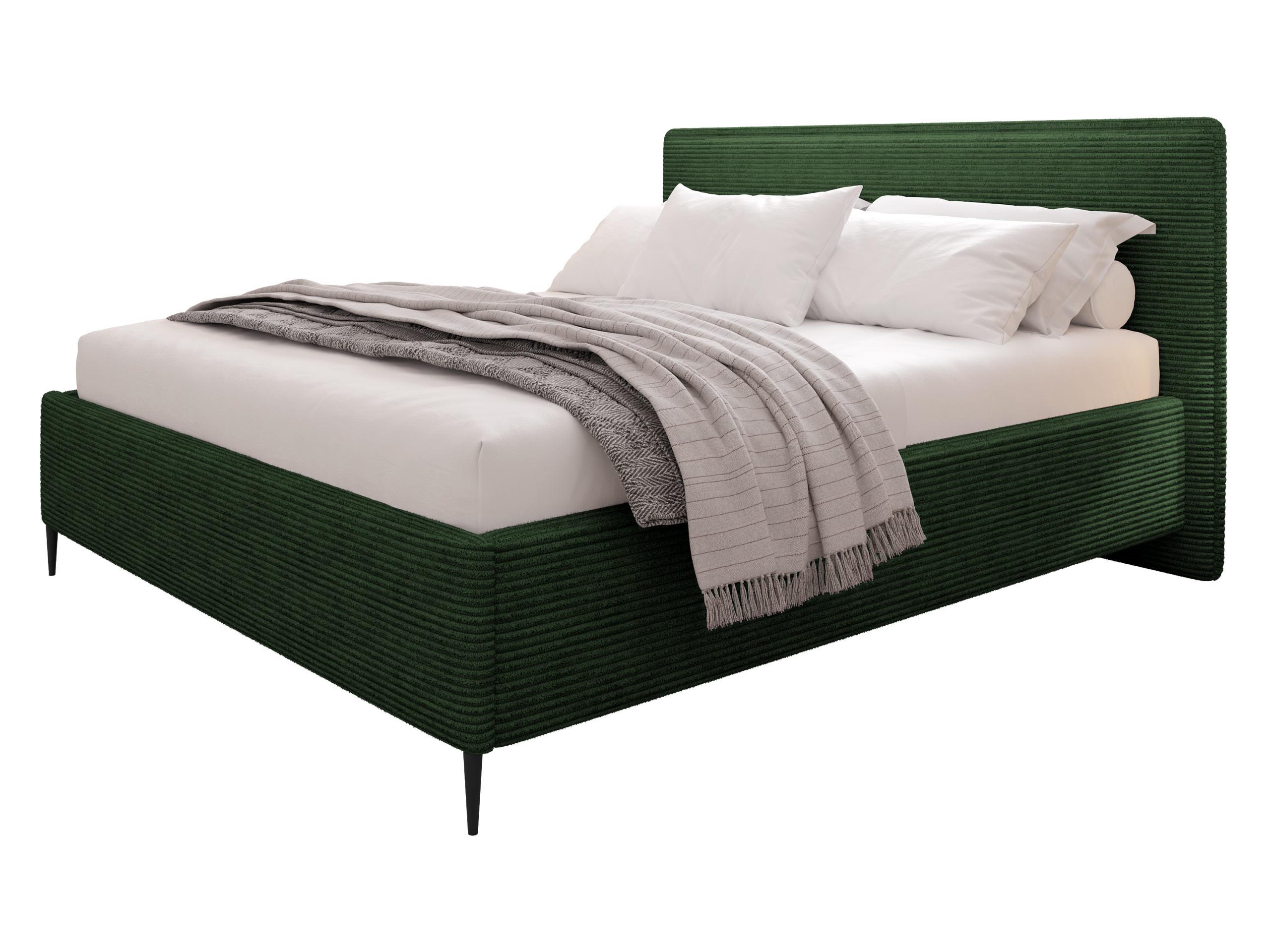 POLSTERBETT Puretta - Schwarz/Grün, Holzwerkstoff/Textil (160/200cm) - MIRJAN24