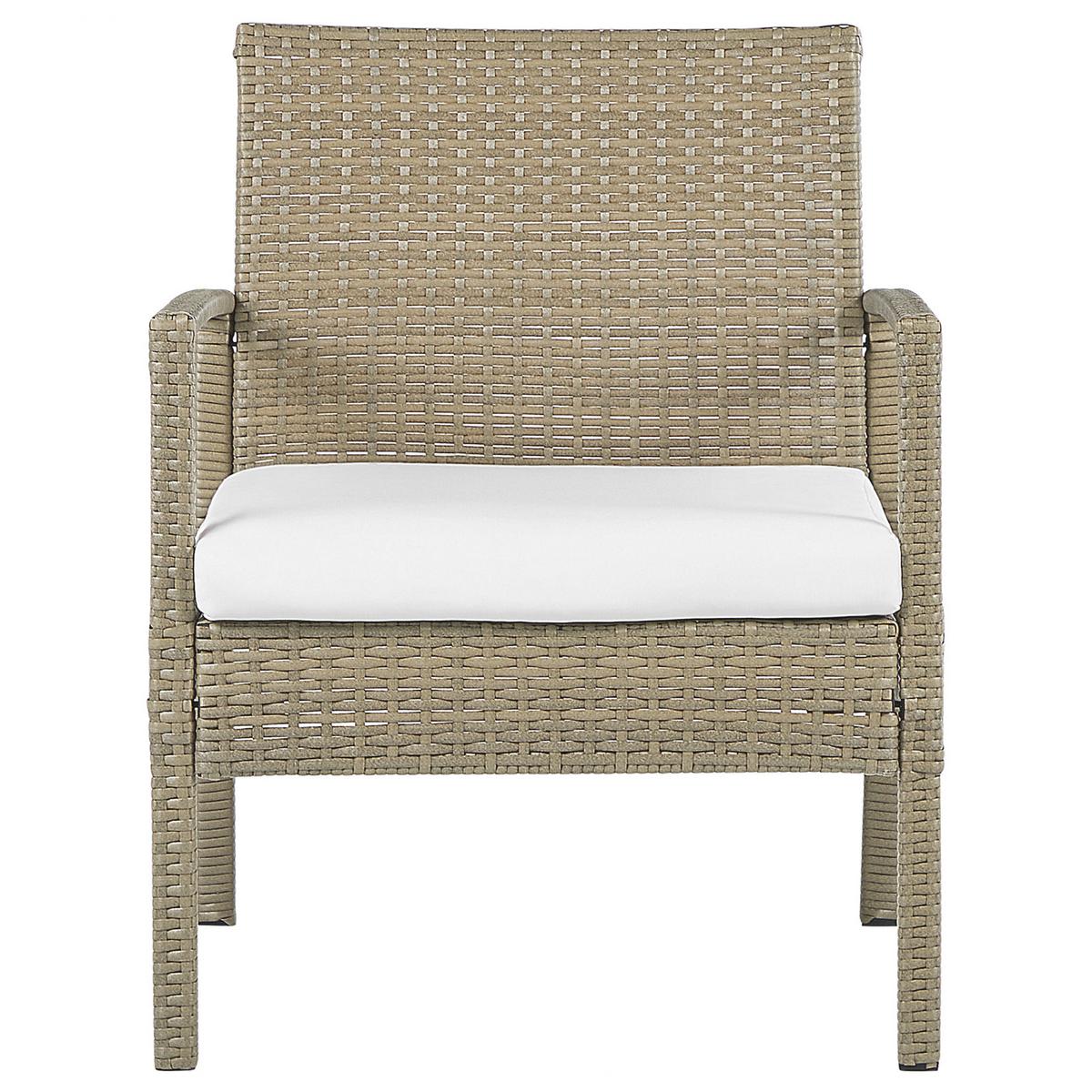 LOUNGE-SET 4-sitzer Rattan Beige Marsala - Beige, Kunststoff - Beliani