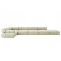 ECKSOFA modulares Sofa Felto-L3 - 475x190x70 cm Beige Velours - Beige, Holzwerkstoff/Textil (475/190cm) - ALTDECOR