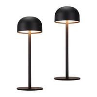 TISCHLAMPE Brilmarb 9/9/25 cm （2er-set） - Schwarz, Kunststoff/Metall (9/9/25cm) - ZMH