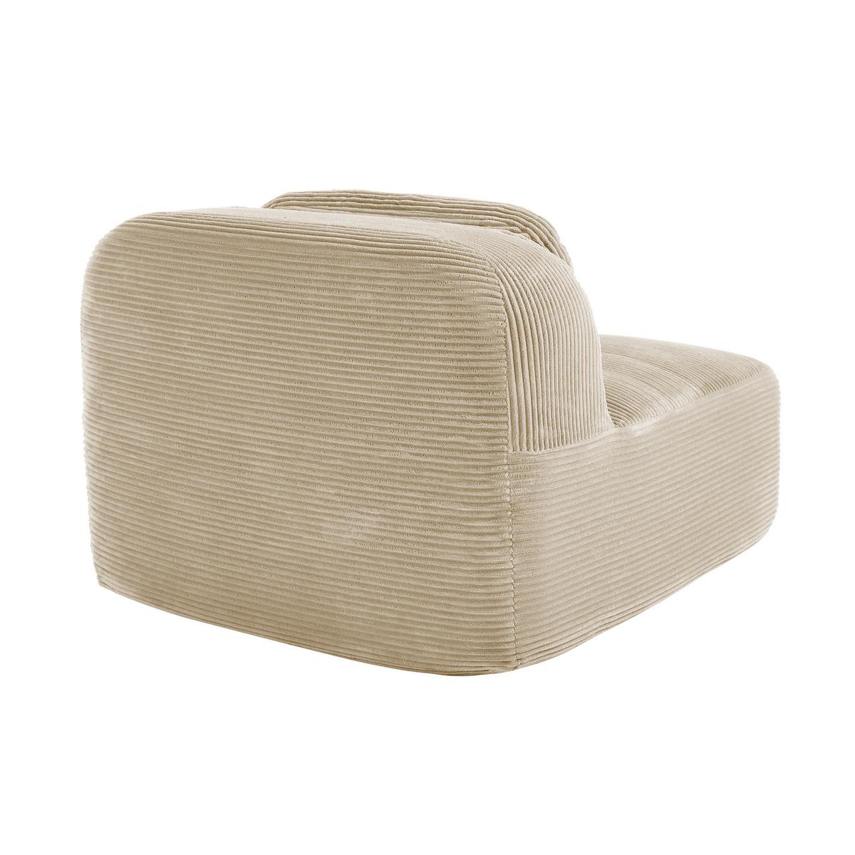 1-SITZER SOFA in Premium Cord - Beige, Textil (90/75/103cm) - Urban Meuble