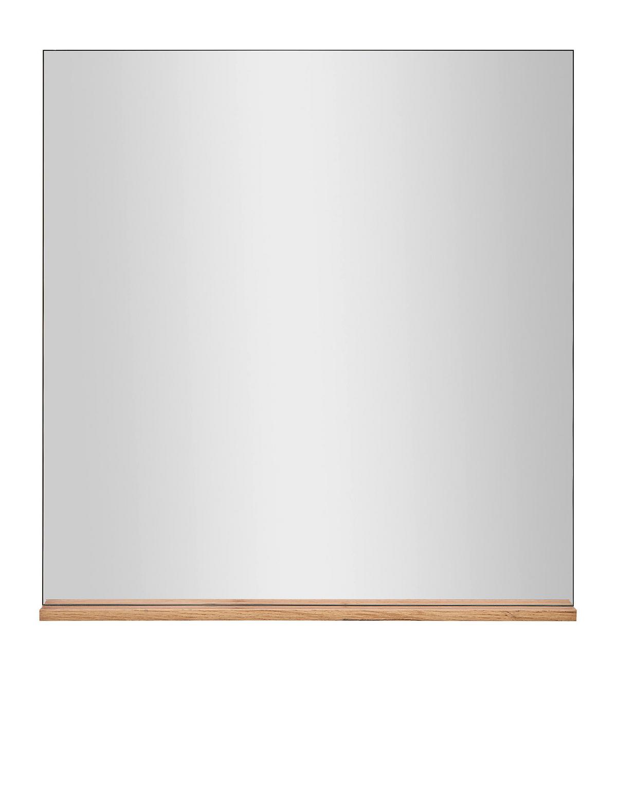 GARDEROBENSPIEGEL, Wotan Eiche Wandspiegel mit Ablage, 75 x 80 cm - Eiche Wotan, Glas/Holzwerkstoff (80/80/10cm)