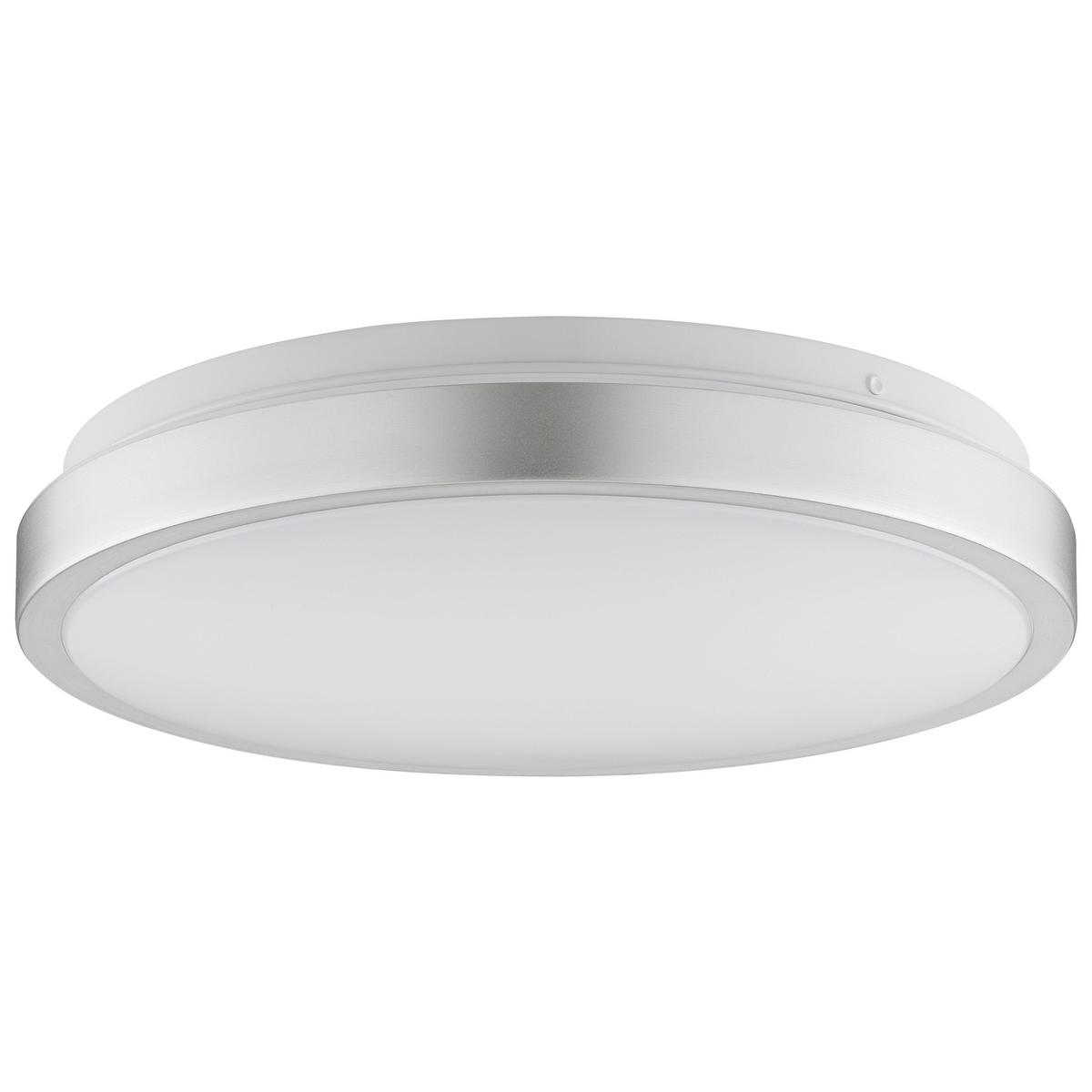 LED DECKENLEUCHTE Livas Nickel/Aluminium/Weiß 33/33/7 cm - Multicolor, Metall (33/33/7cm) - Brilliant