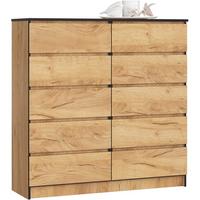 KOMMODE Eiche Craft 121/120/40 - Eiche San Remo, Holzwerkstoff (120/121/40cm) - RAUMHIRSCH FURNITURE