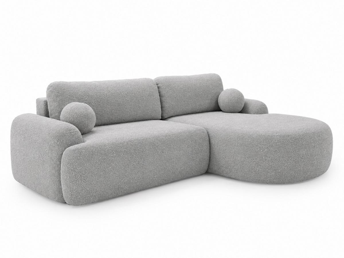 ECKSOFA Aurio Grau Rechts - Grau, Holz/Textil (261/177cm) - Graingold
