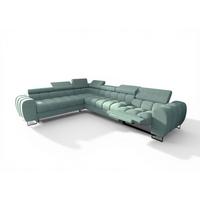ECKSOFA Bastien Relax - Blau, Holzwerkstoff/Textil (260/330cm) - Fun Möbel