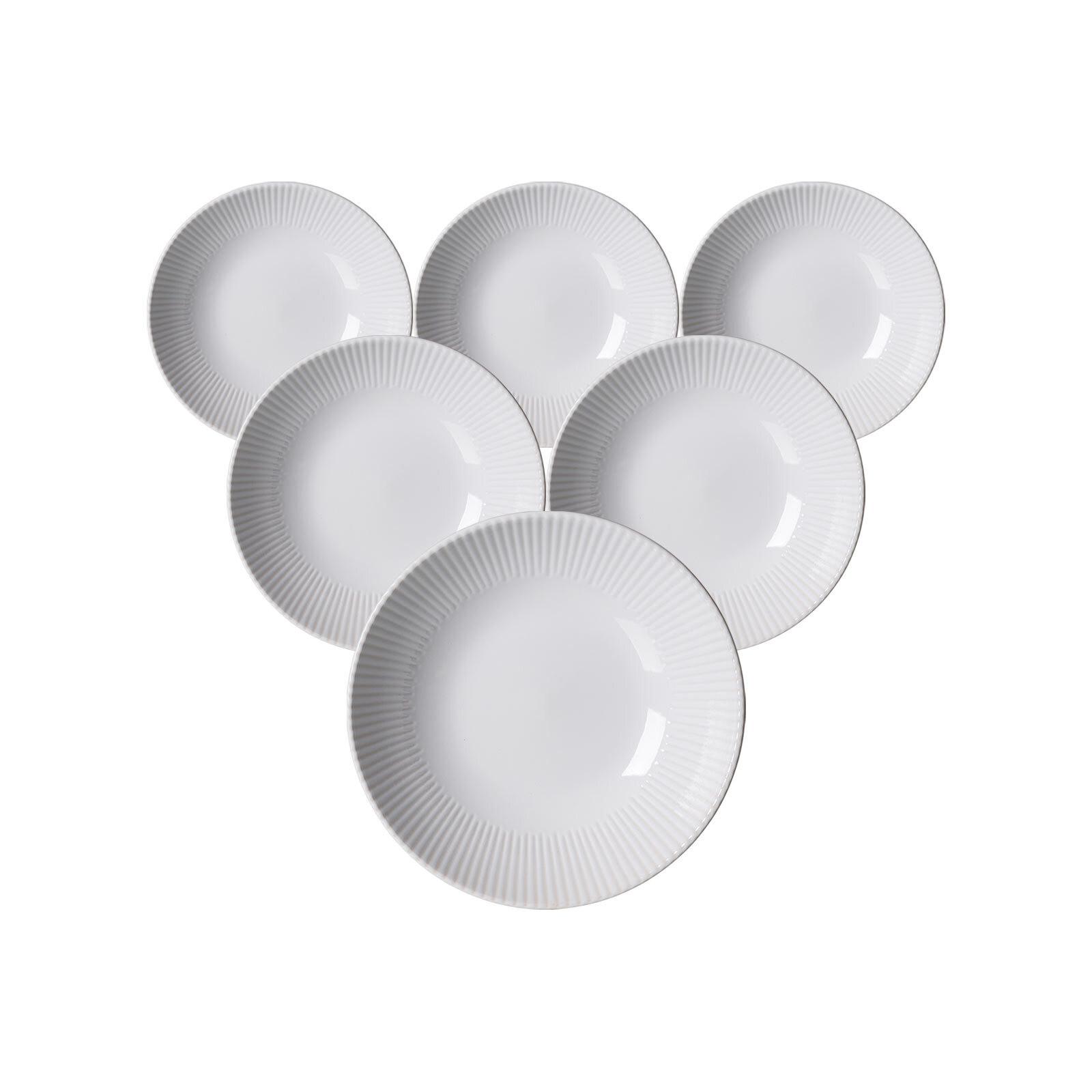 SUPPENTELLER Banda Weiß ø 20 cm 6er Set - Weiß, Keramik (20cm) - Ritzenhoff Breker