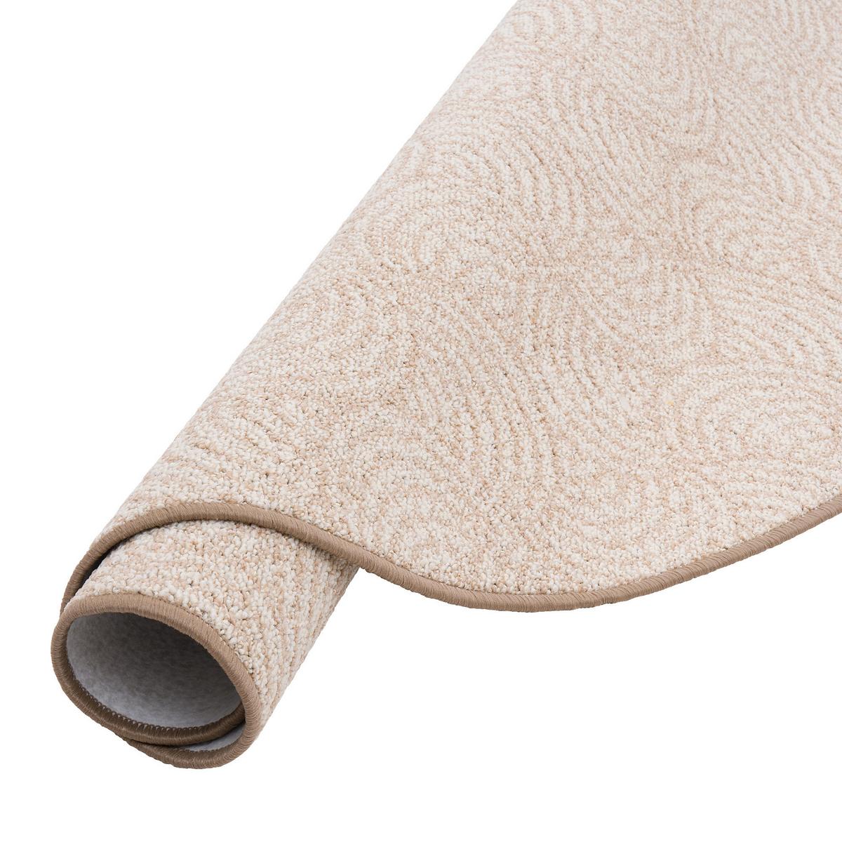 FEINSCHLINGE DESIGNER TEPPICH RUND CIRCLE - Beige, Textil (100/100cm) - Snapstyle