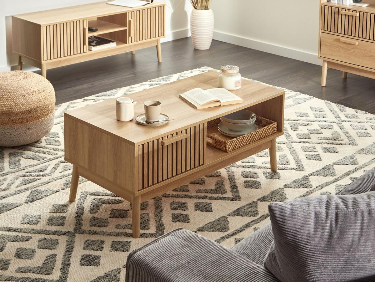 COUCHTISCH Hellbraun Lynwood - Braun, Holzwerkstoff (50/100/43cm) - Beliani