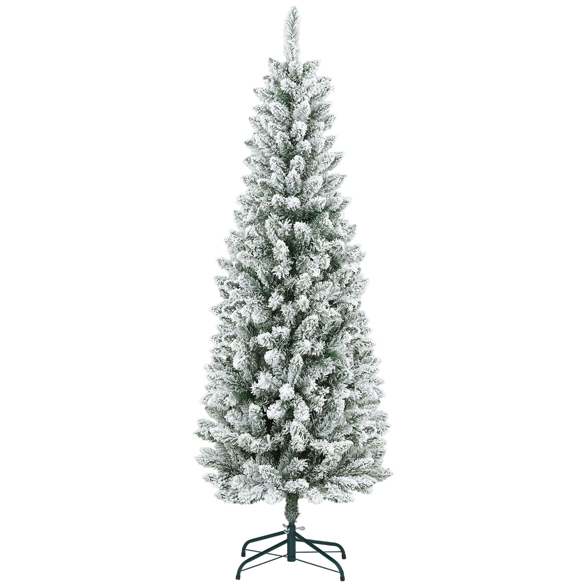 KÜNSTLICHER Weihnachtsbaum, 183 cm Christbaum mit 479 Spitzen für Weihnachten - Grün, Kunststoff/Metall (183cm) - HOMCOM