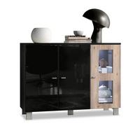 SIDEBOARD Denjo Tür in Eiche Nordic - Silbereichenfarben, Holzwerkstoff (107/81/35cm) - Vladon