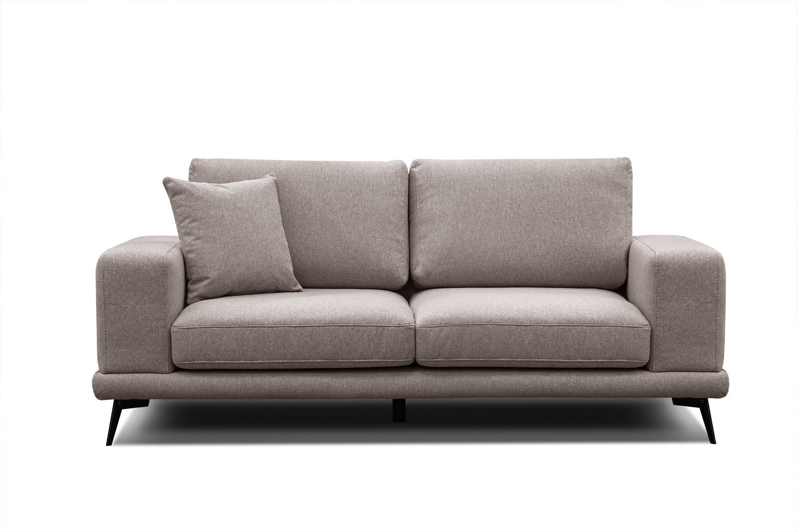 SOFA MEDIOLANE 2,5-Sitzer, taupe - Taupe, Holzwerkstoff/Textil (203/87/96cm) - Wozimo