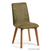 ESSZIMMERSTUHL (4er-Set) Darci 47x92x60 Eiche geölt/Olivgrün - Eichefarben/Olivgrün, Kunststoff (60/92/47cm) - 58aufmkessel