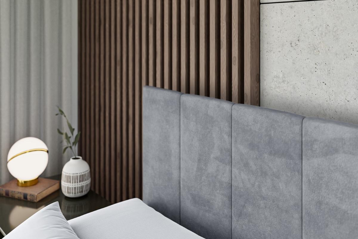 BOXSPRINGBETT MOETI-Z KING - 180x200 - H3/H4 - Grau - Grau, Holzwerkstoff (180/200cm) - ALTDECOR