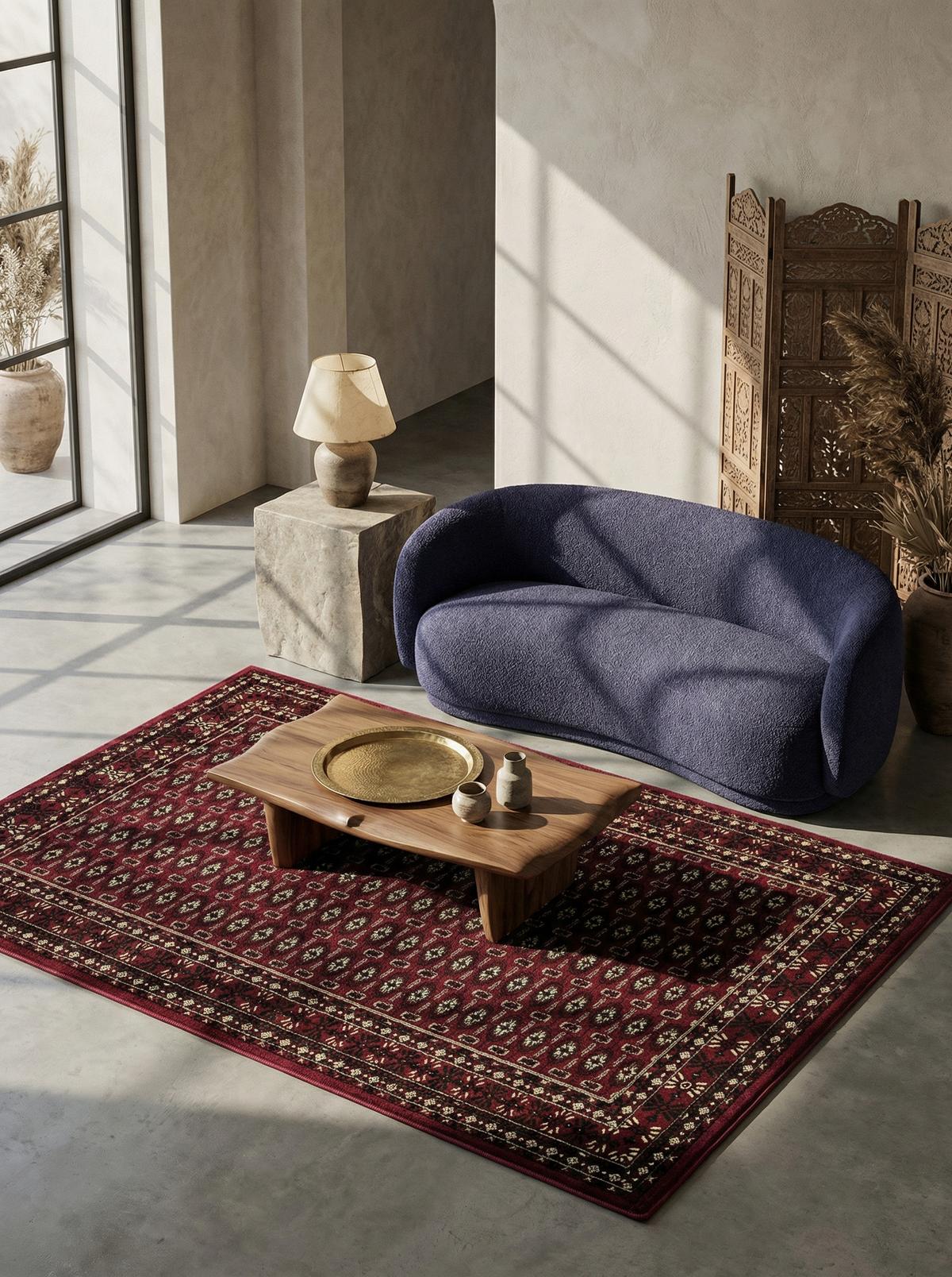 TEPPICH Kurzflor TANNHEIM in Rot, orientalisch, aus Polypropylen, Florhöhe 12 mm, 300 x 400 cm - Rot, Textil (400/300cm) - KADIMA DESIGN