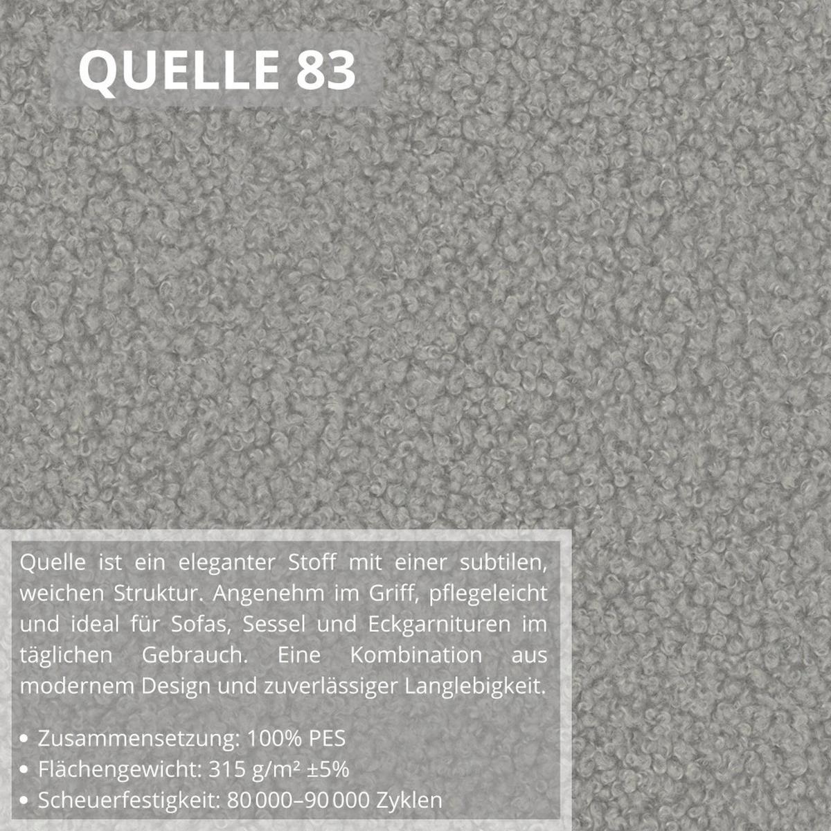 ECKSCHLAFSOFA Olivio L Hellgrau, links - Hellgrau/Schwarz, Kunststoff/Textil (266/170cm) - Beautysofa