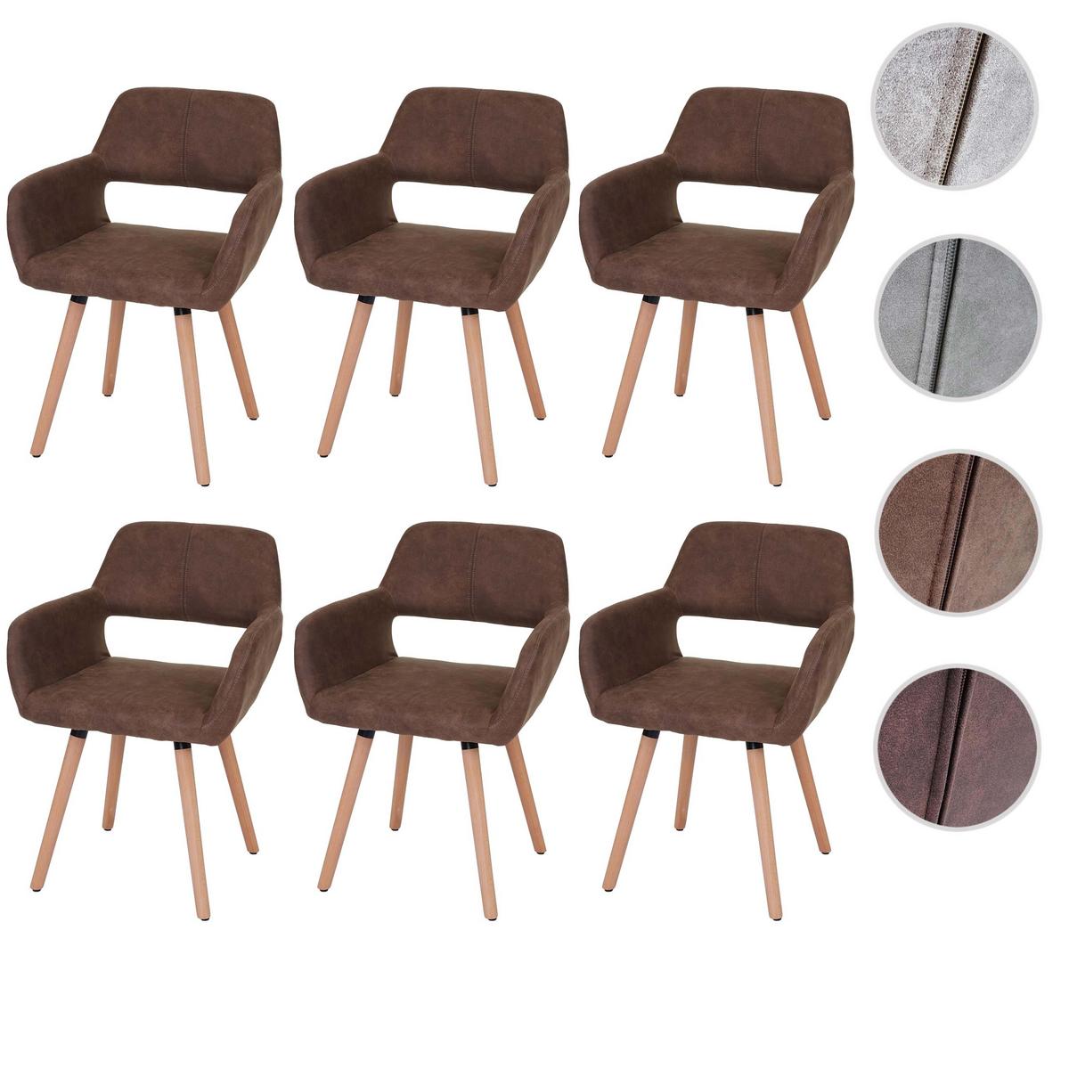 ESSZIMMERSTUHL Kastanienbraun 6er-Set - Rotbraun/Braun, Holz (56/78/57cm) - MCW