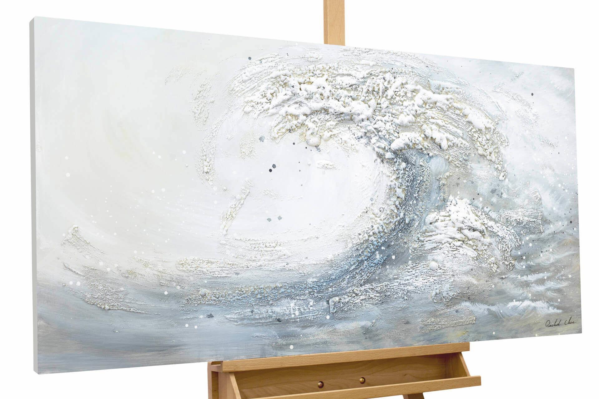 ACRYLBILD HANDGEMALT 120/60 cm - Grau, Holz/Textil (120/60cm) - KUNSTLOFT