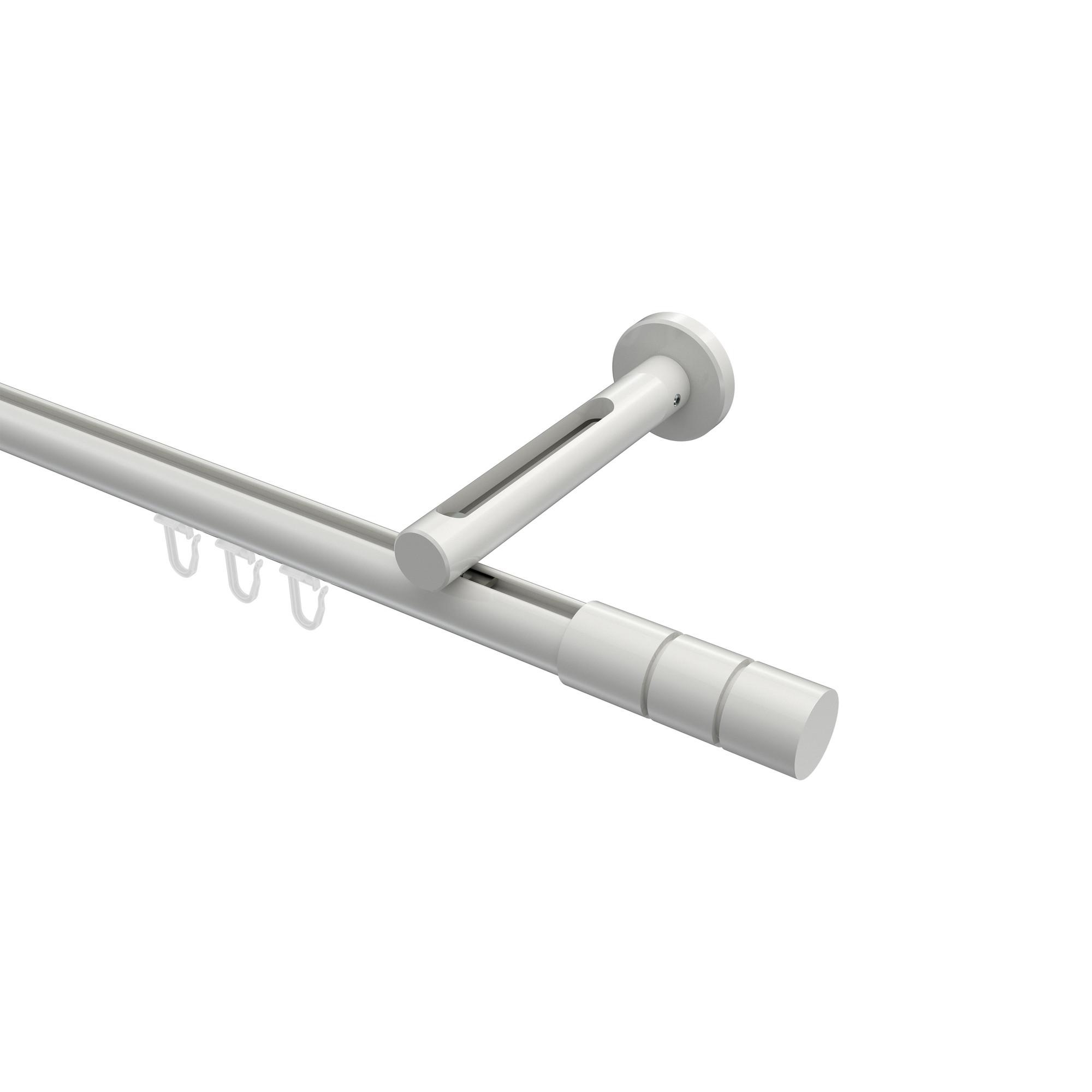 GARDINENSTANGE INNENLAUF Siteno Elanto 520 cm (geteilt in 4 x 130 cm), 1-läufig, 20 mm Ø Weiß - Weiß, Metall (520cm) - INTERDECO