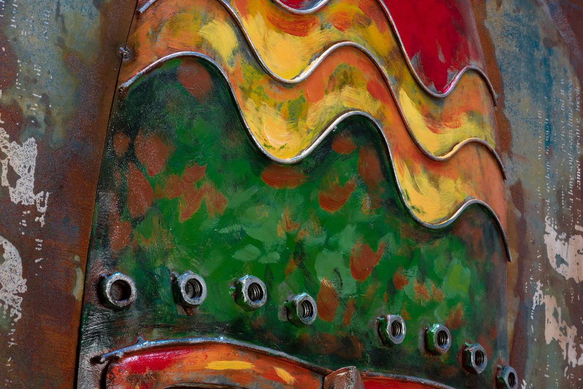 METALLBILD Bunt 120/60 cm - Multicolor, Metall (6/60cm) - KUNSTLOFT