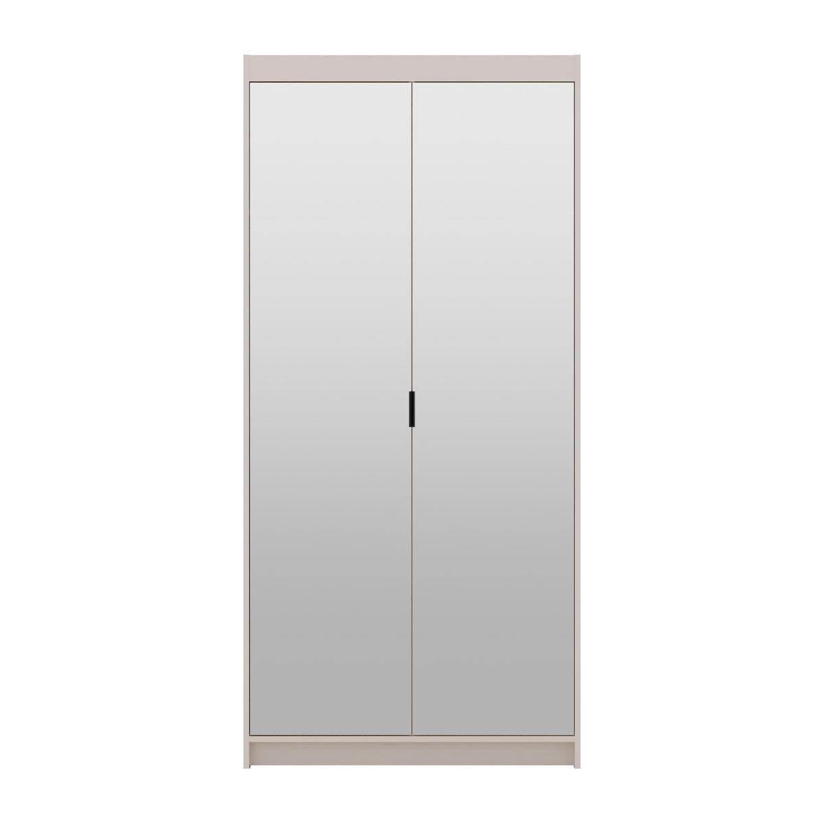 KLEIDERSCHRANK Storicos Beige 89,7/190,5/53 cm - 2T Modern mit Spiegel - Beige, Holzwerkstoff/Kunststoff (89.7/190.5/53cm) - AX Living