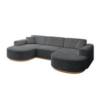 WOHNLANDSCHAFT MARI-U1-v2 - 303x171x83 cm Dunkelgrau Cord - Dunkelgrau, Holzwerkstoff/Textil (303/83/171cm) - ALTDECOR
