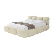 POLSTERBETT mit Bettkasten und Lattenrost, Boxbett ohne Matratze - NOMA 160x200 Beige - Beige, Holzwerkstoff/Textil (160/200cm) - ALTDECOR