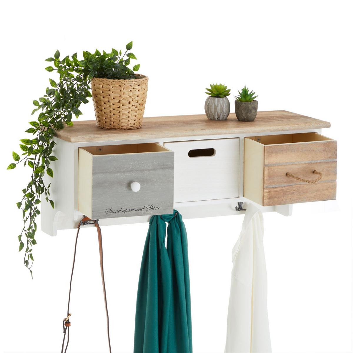 WANDGARDEROBE SALVA weiß - Weiß, Holz (73/28/25cm) - CARO-Möbel