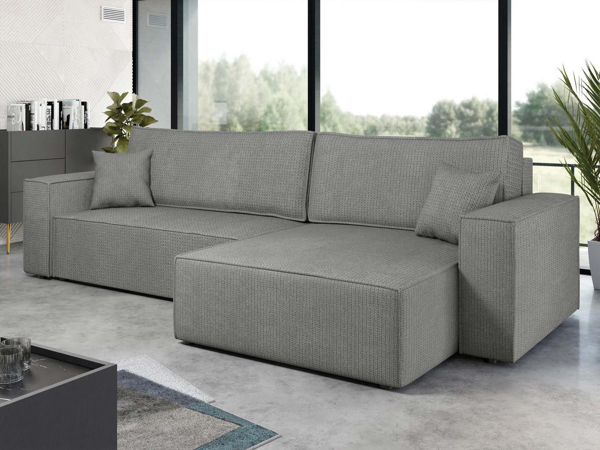 ECKSOFA Karl - Schwarz/Grau, Holz/Kunststoff (272/145cm) - MIRJAN24