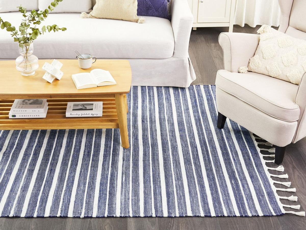 OUTDOOR-TEPPICH BademlII 200/140 cm - Blau, Kunststoff (140/200cm) - Beliani