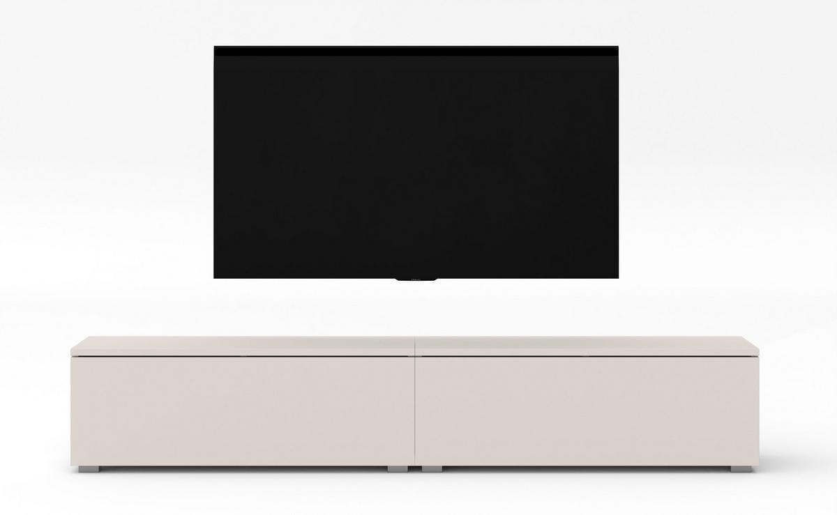 LOWBOARD Loriano 2x100 Beige Kaschmir 200/36,5/32 cm – Hängend und Stehend - Beige, Holzwerkstoff/Kunststoff (200/36.5/32cm) - AX Living
