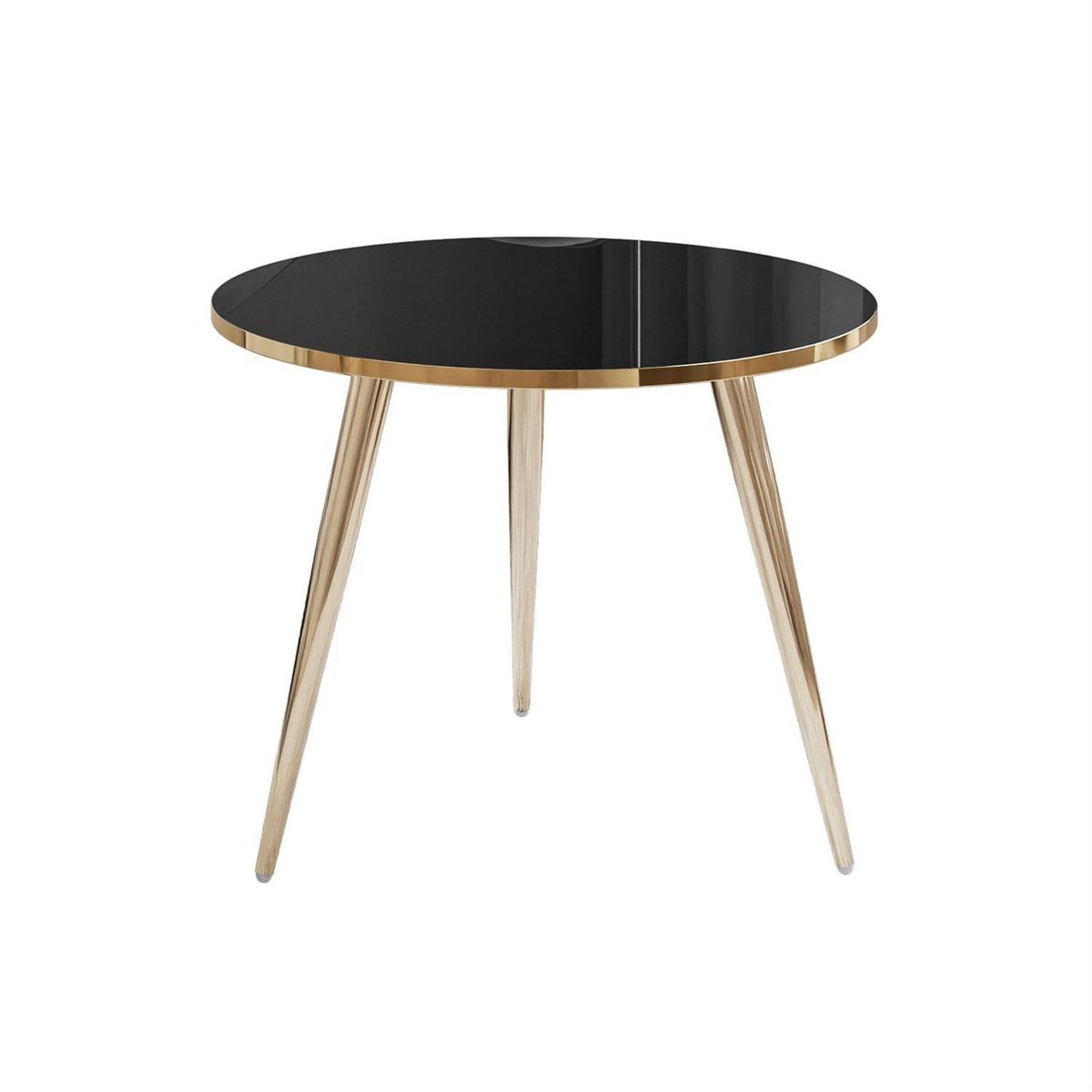 COUCHTISCH SOLEIL GOLD Schwarz Hochglanz, 50cm - Schwarz, Holzwerkstoff (50/50/47cm) - Lookway