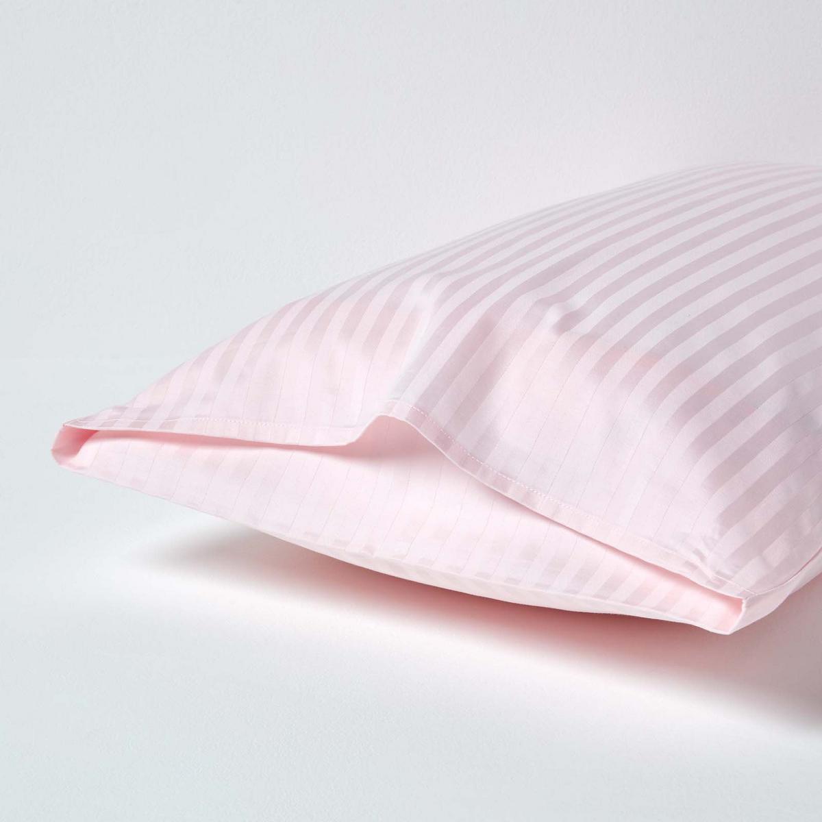 KISSENBEZUG Damast, Ägyptische Baumwolle, Fadendichte 330 - Rosa, Textil (48/74cm) - Homescapes