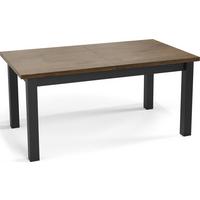 ESSTISCH Davidof rechteckig ausziehbar, Lefkas Eiche 160-200/80/76 cm - Alteiche/Schwarz, Holz/Holzwerkstoff (80/200/76cm) - WFL GROUP