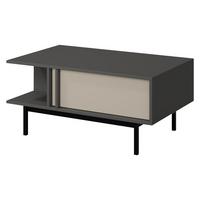 COUCHTISCH Alsy AL12 - Anthrazit/Beige, Holzwerkstoff/Kunststoff (60/93/43cm) - MIRJAN24