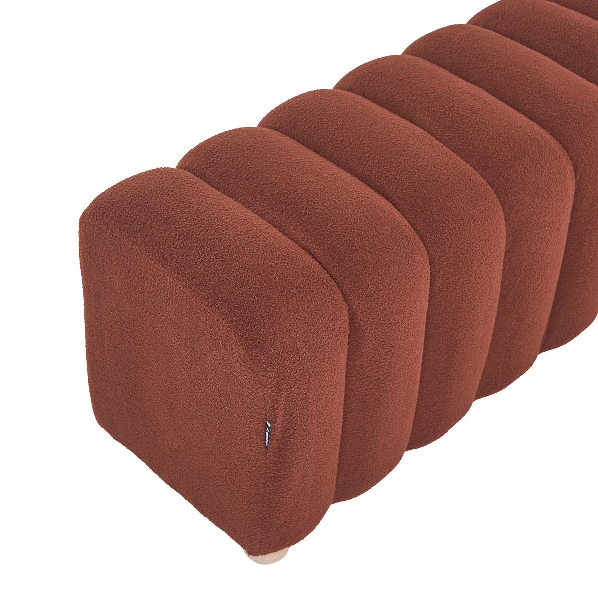POLSTERBANK Bouclé Goldbraun Idyllwild - Goldfarben, Textil (111/45/39cm) - Beliani