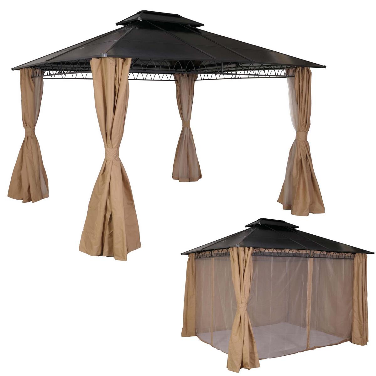 HARDTOP PERGOLA Cremeweiß - Weiß, Textil (360/290/300cm) - MCW