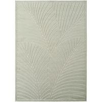 TEPPICH Outdoor, Fußbodenheizung-geeignet, mit Blattmotiv, ENGADIN in Salbeigrün, 120 x 170 cm - Grün, Textil (120/170cm) - KADIMA DESIGN