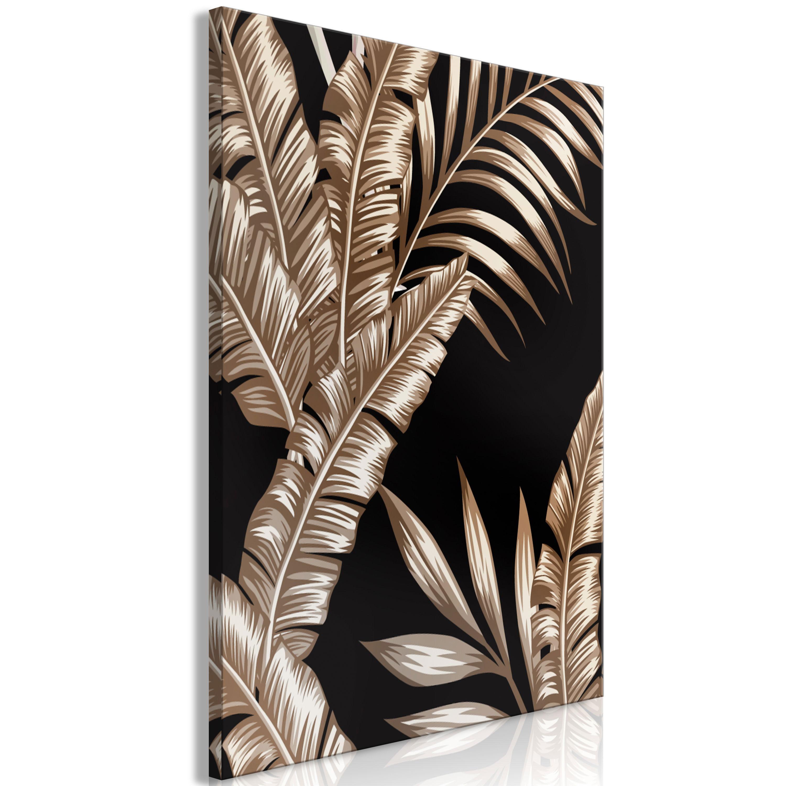 KUNSTDRUCK Schwarz 40/60 cm - Schwarz/Braun, Textil (40/60cm) - KUNSTLOFT
