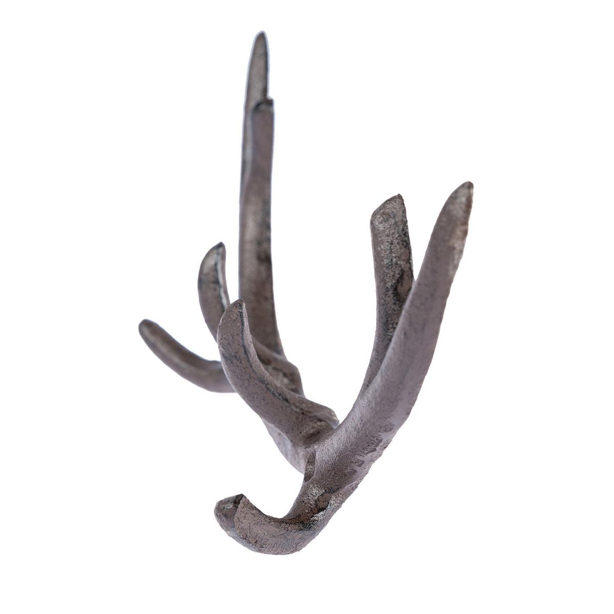 HAKENLEISTE Geweih, Gusseisen - Braun, Metall (29/12/5cm) - Homescapes