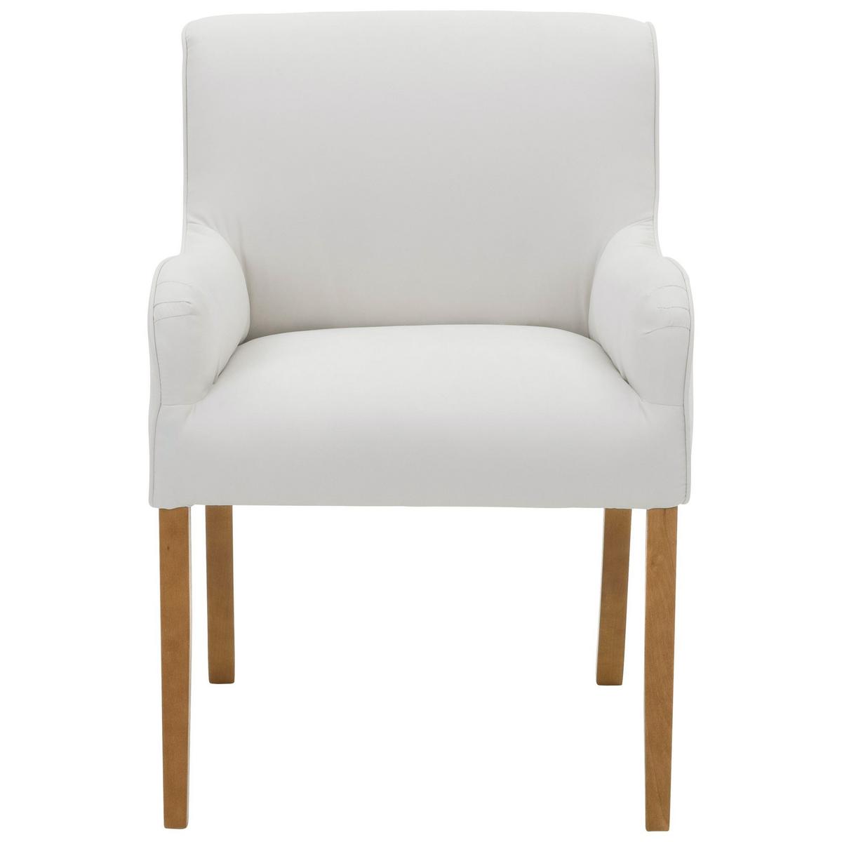 POLSTERSTUHL Katryn Flachgewebe creme - Creme, Kunststoff (55/81/58cm) - 58aufmkessel